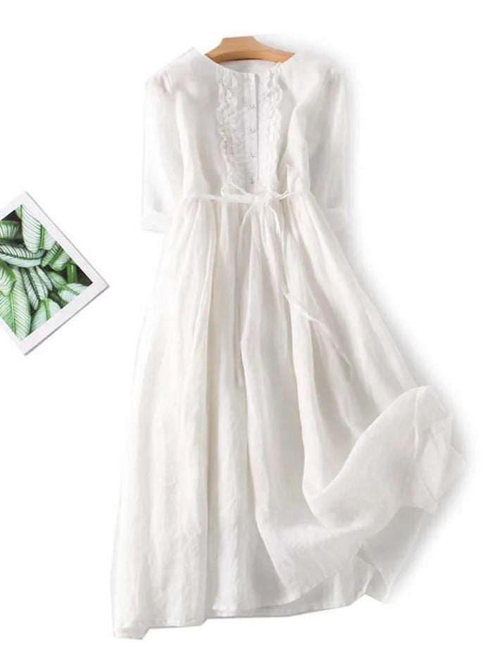 Florence | Luxury elegant linen dress